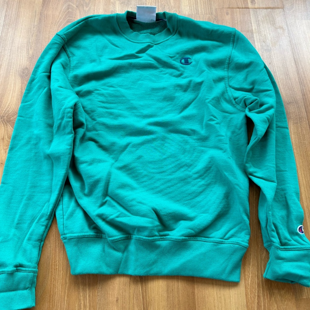 Champion, XS, teal crewneck